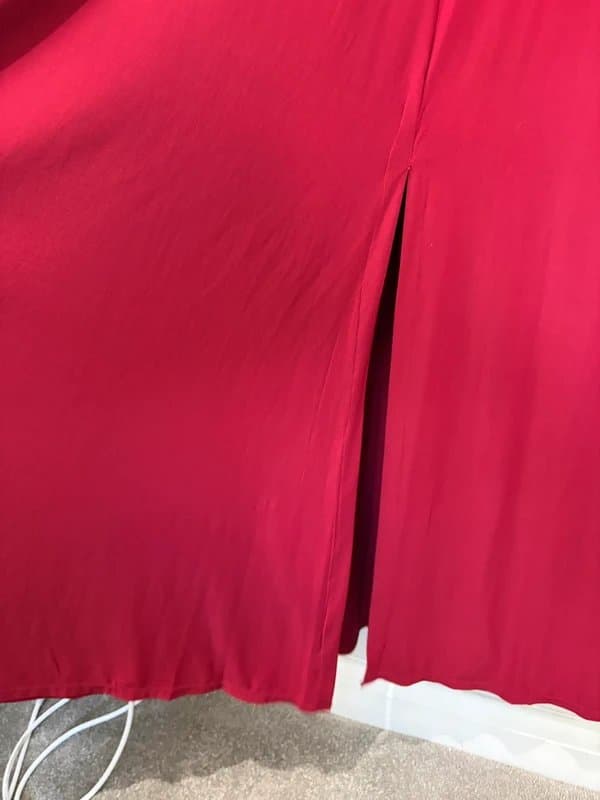 ROMAN Roman Red Maxi Dress UK 20 Off Shoulder Occasion Evening Dress Slit