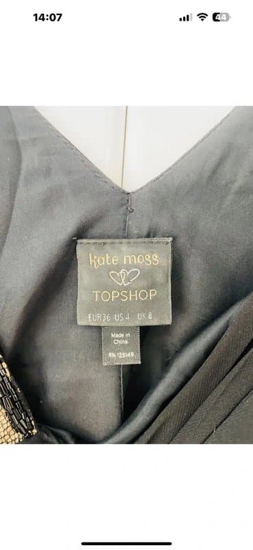 Kate Moss Black Nude Sequin Ruched Dress Kate Moss Topshop 8