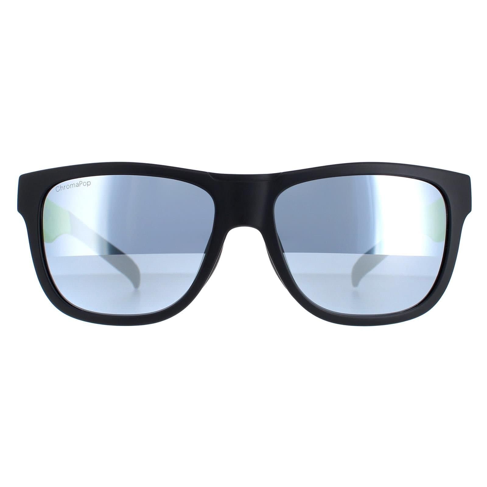 Smith Smith Men's Square Matte Black Yellow Chromapop Silver Mirror Lowdown Slim/N
