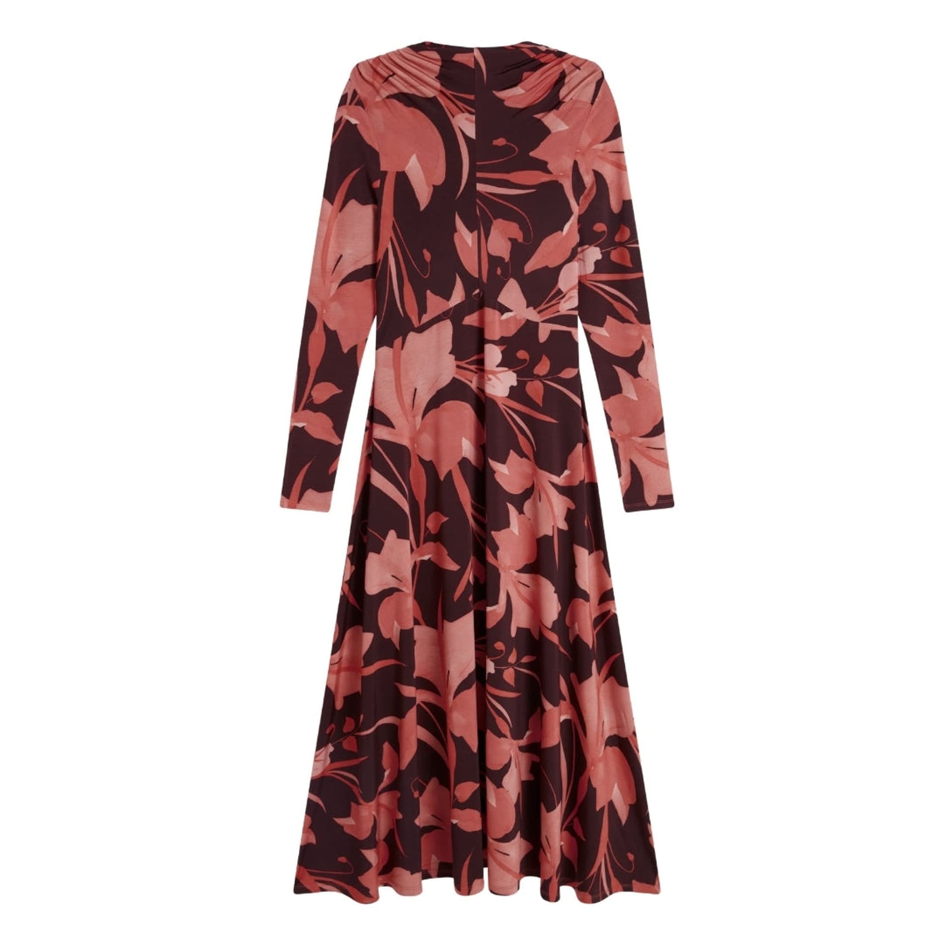 Ted Baker Ted Baker Women's Starlah Long Sleeve Round Neck Midi Dress in Wine