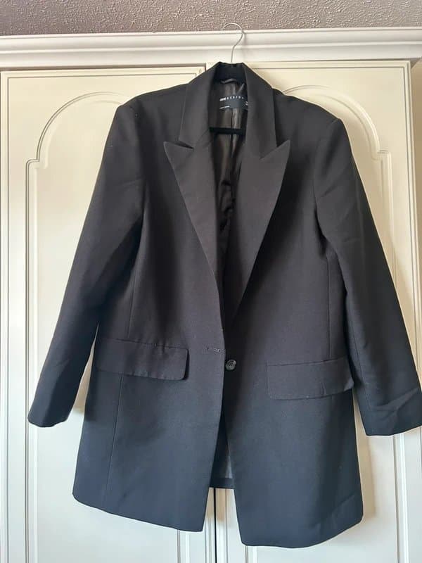 ASOS Design Black longline blazer