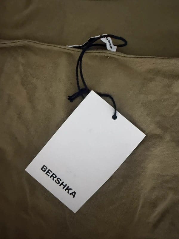 Bershka Khaki Halter Neck Crop Top