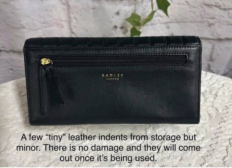 Radley Radley BNWOT Large Quilt Leather Purse, Black-RRP £89