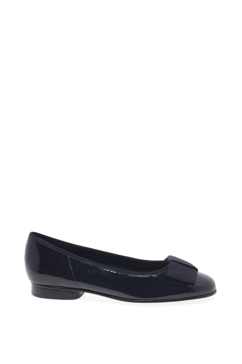 Gabor Gabor Women's 'Assist' Bow Trim Ballerina Flats in Dark Blue - 1