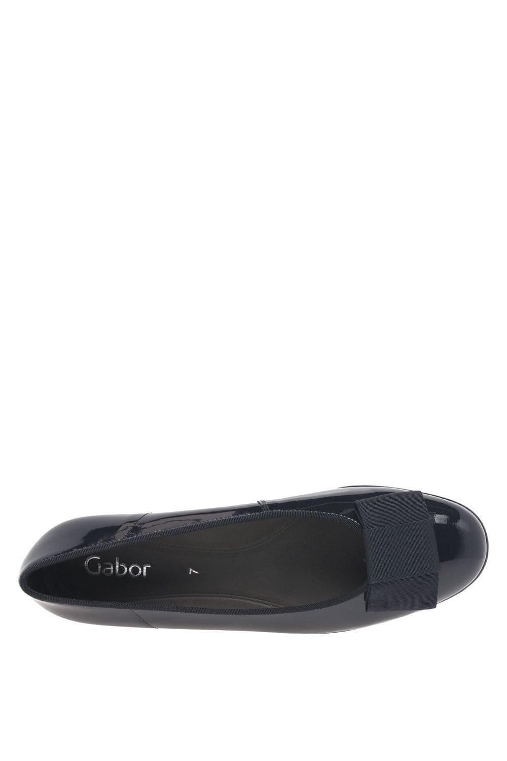 Gabor Gabor Women's 'Assist' Bow Trim Ballerina Flats in Dark Blue - 4