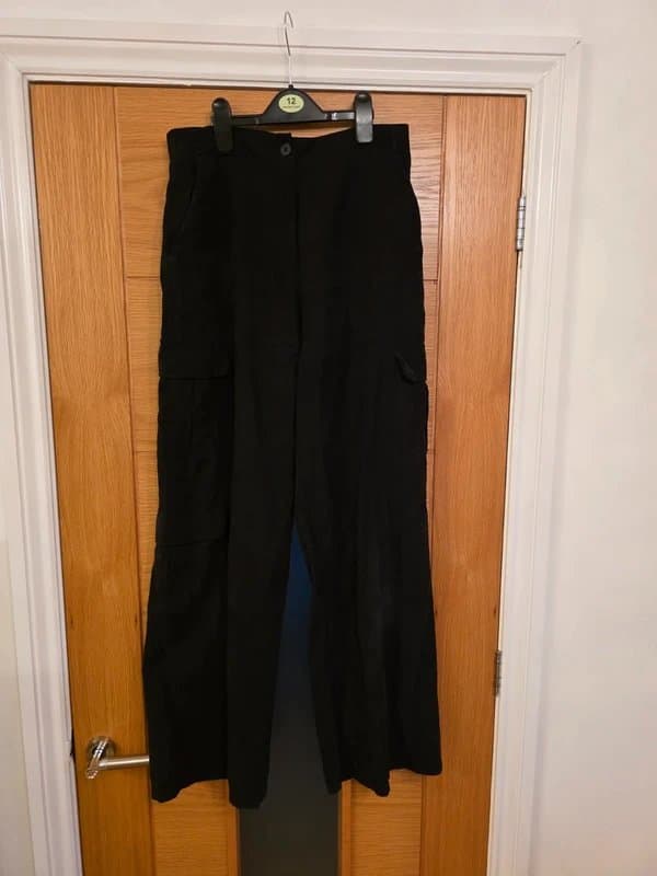 New Look Black Velvet New Look Cargo Pants
