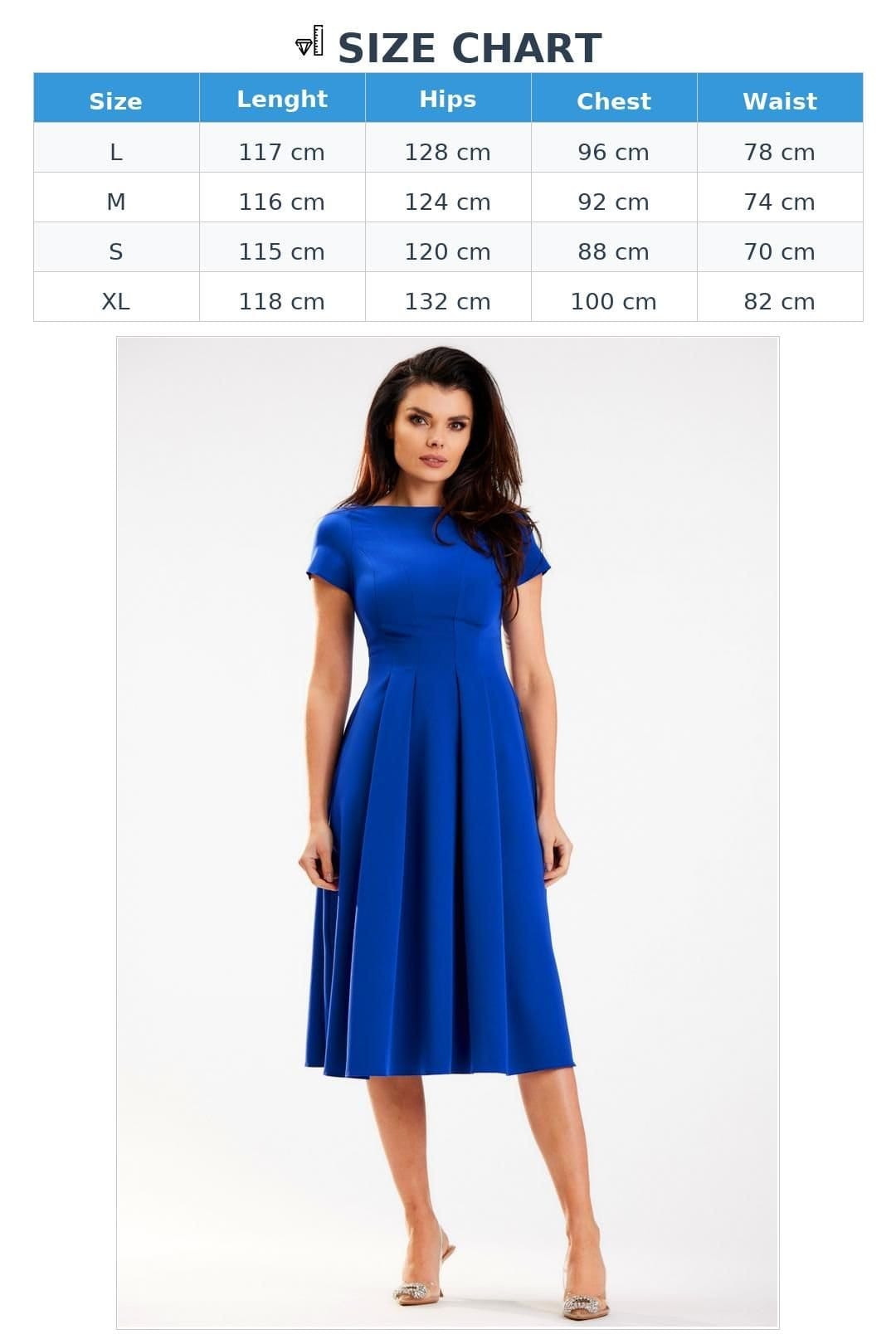 Love Lace Love Lace Women's Awama Midi Boat Neck Short Sleeve Dress in Blue - 4
