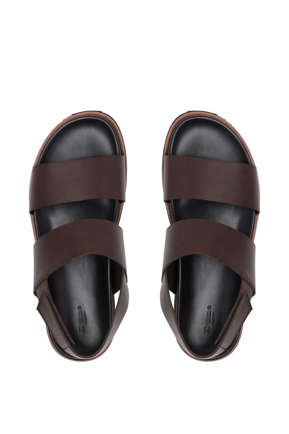 Dune London Dune London Men's 'Idda' Leather Sandals in Brown - 4