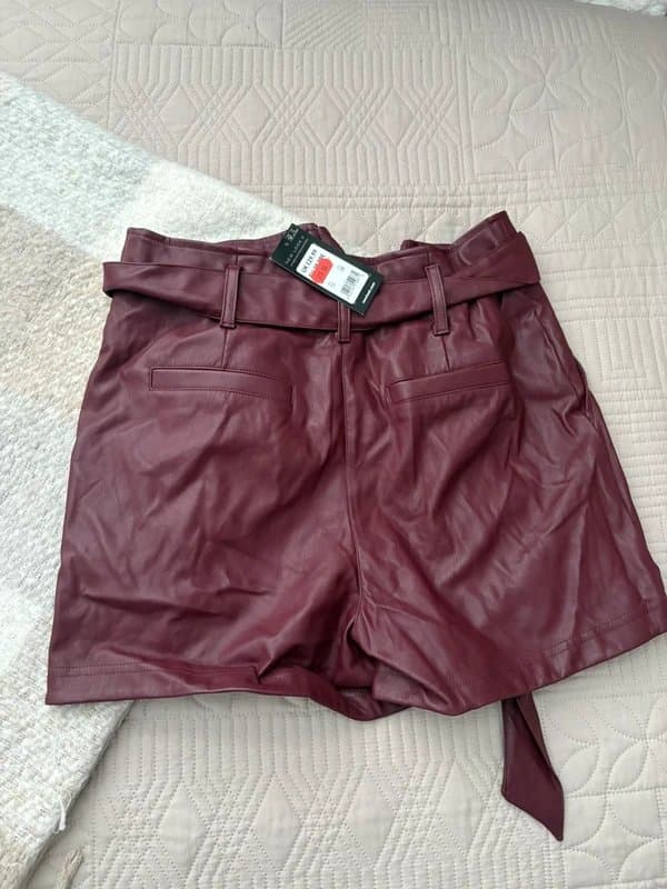 New Look Leather red shorts