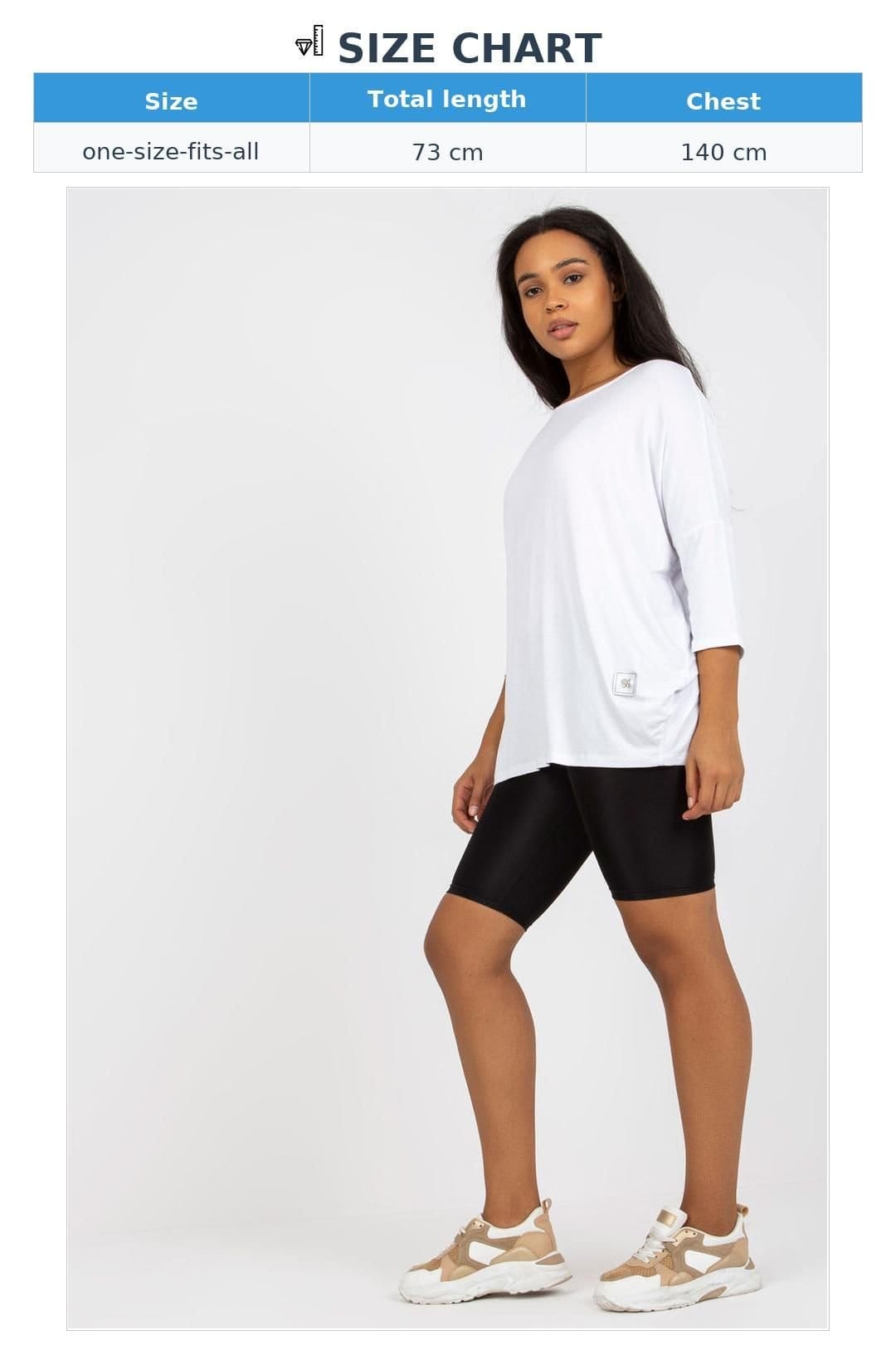 Love Lace Love Lace Women's Plus Size Blouse 3/4 Boat Neck in White - 4