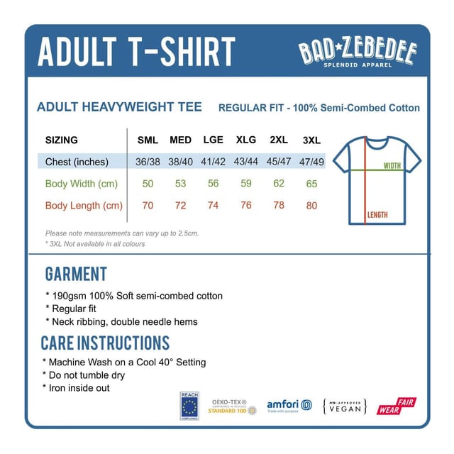Bad Zebedee Bad Zebedee Men's Summer Surfer Back Print T-Shirt in Beige - 2