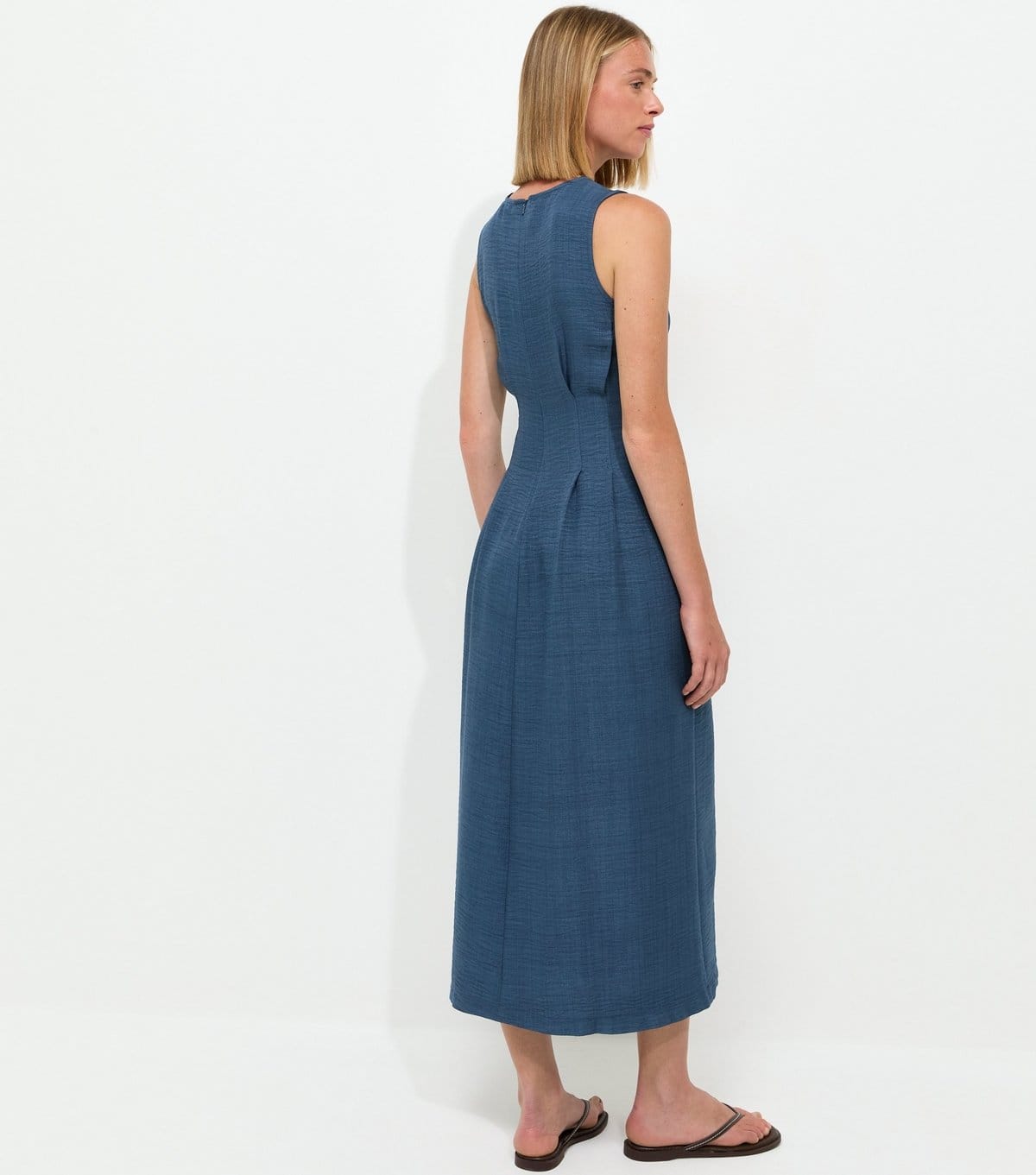 New Look Women's Blue Crepe Sleeveless Column Midi Dress New Look - 4