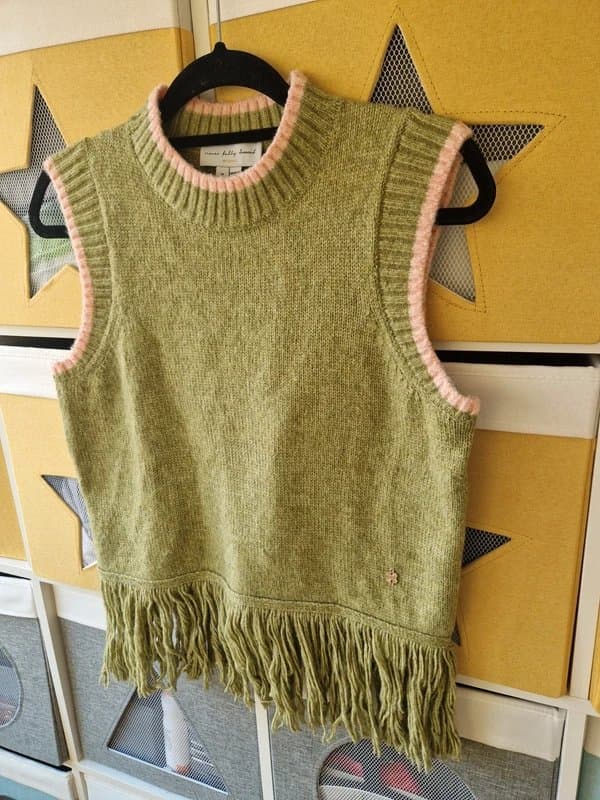 Never Fully Dressed Never fully dressed women's Olive Knitted Tank / Vest size M (10-12)