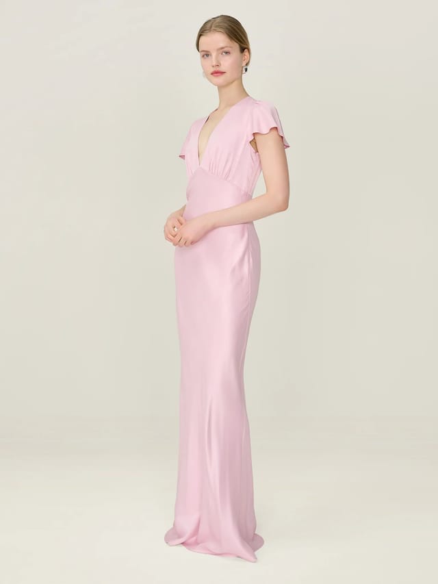 OMNES Fai Dress in Bleached Mauve - 2