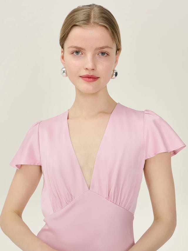 OMNES Fai Dress in Bleached Mauve - 3