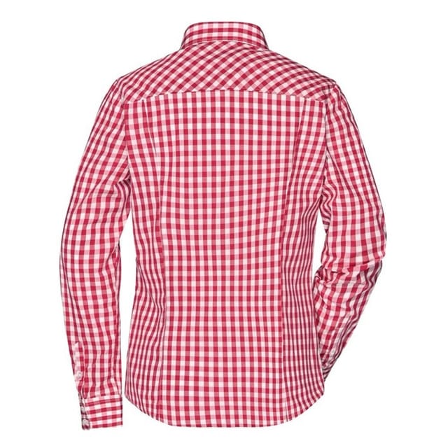 James and Nicholson James and Nicholson Women's Checked Blouse in Red - 2