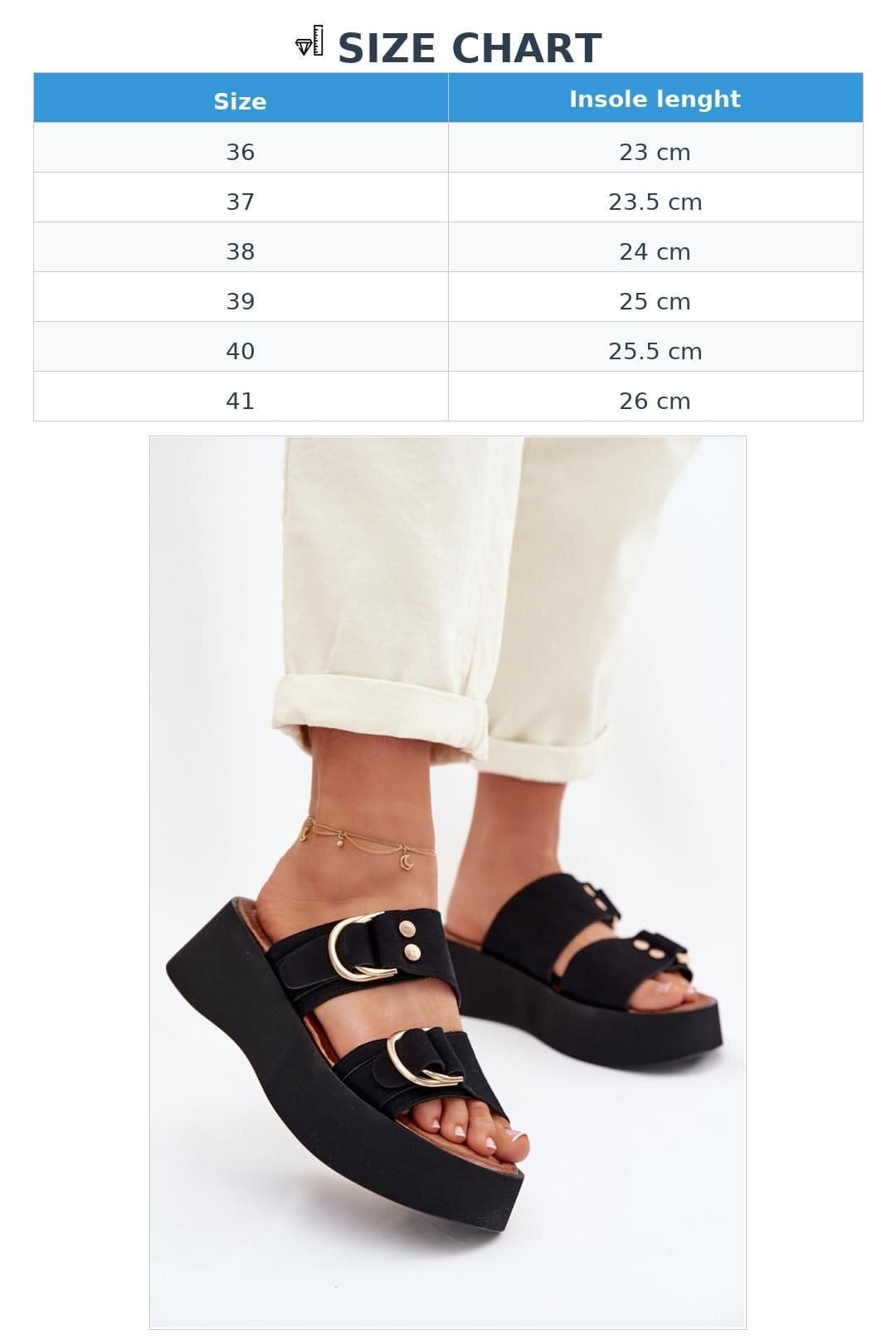 Love Lace Love Lace Women's Platform Sandals Chunky Heel Slip On Open Toe Summer Sandals in Black - 4