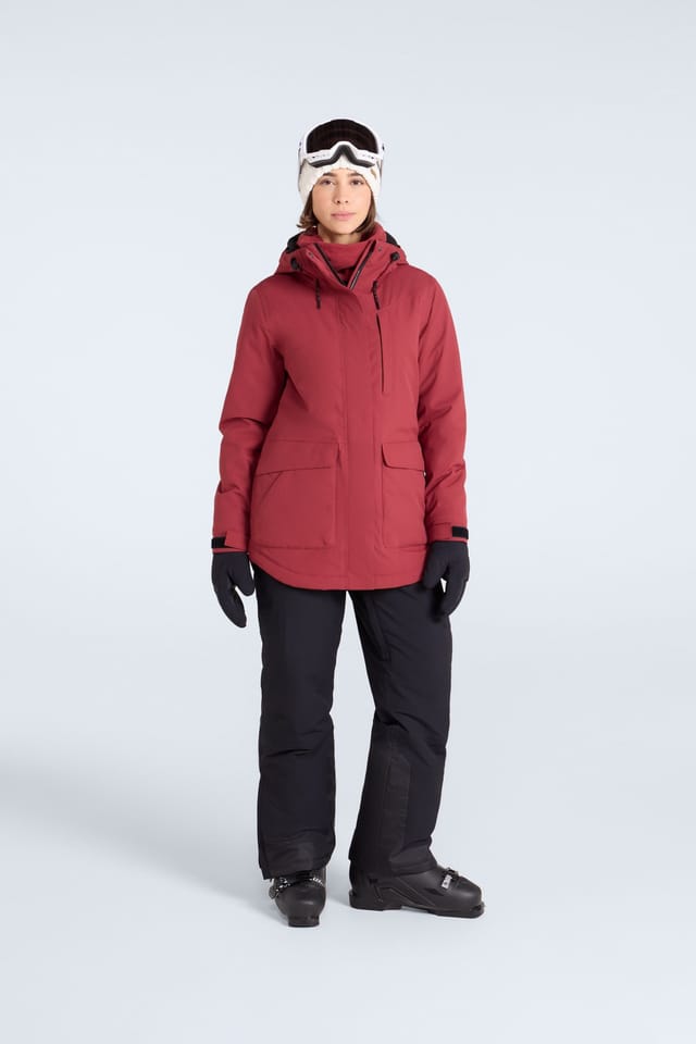 Animal Animal Women's 'Tignes' Waterproof Breathable Thermal Tested Warm Cosy Snow Jacket in Red - 2