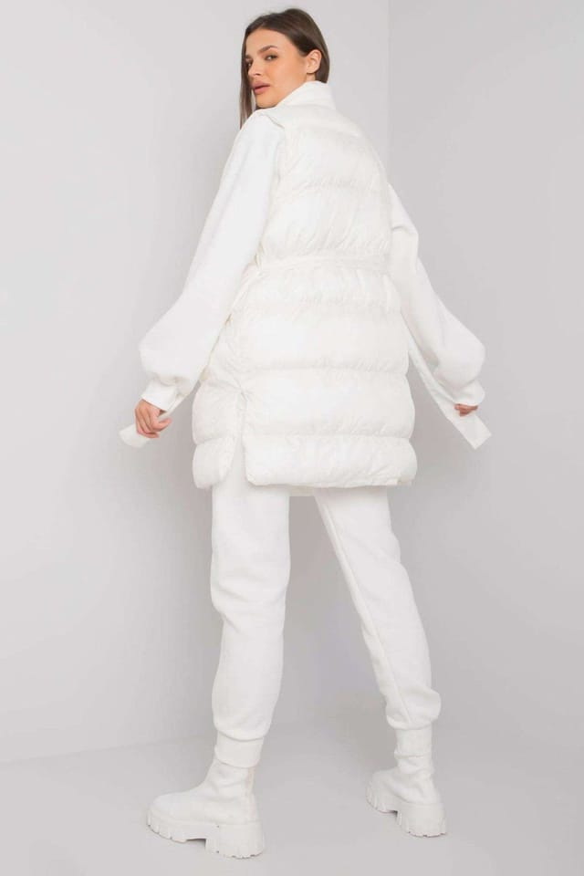 Love Lace Love Lace Women's Down Vest Sweat Set Polyester in White - 3