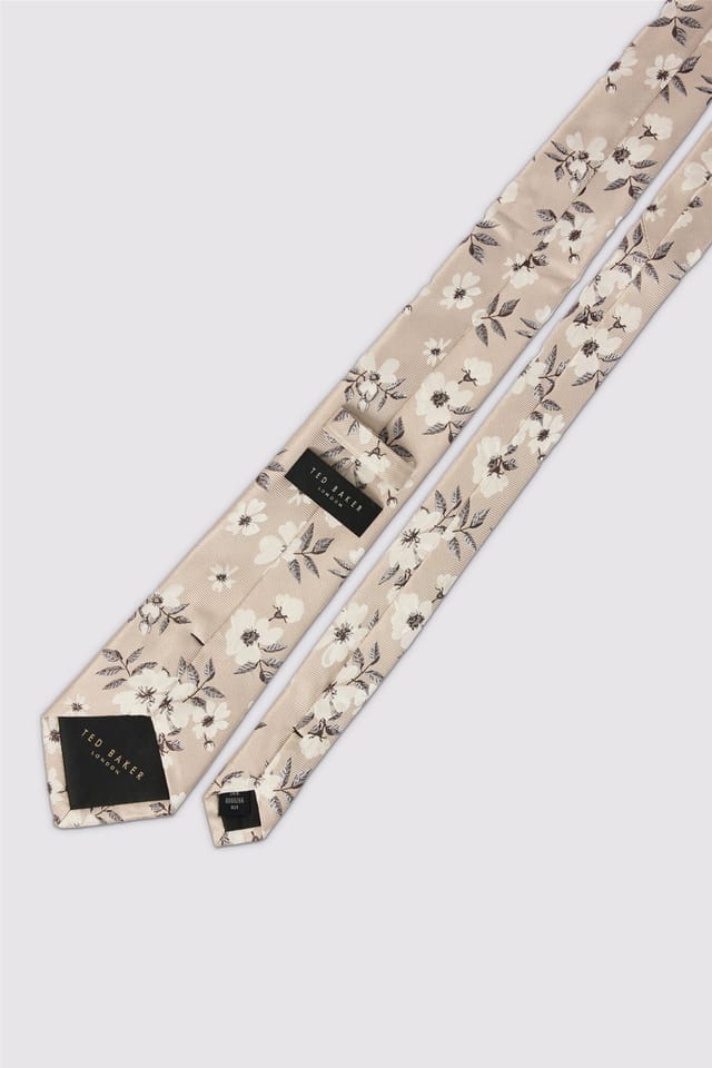 Ted Baker Ted Baker Men's Floral Tie in Light Beige - 2