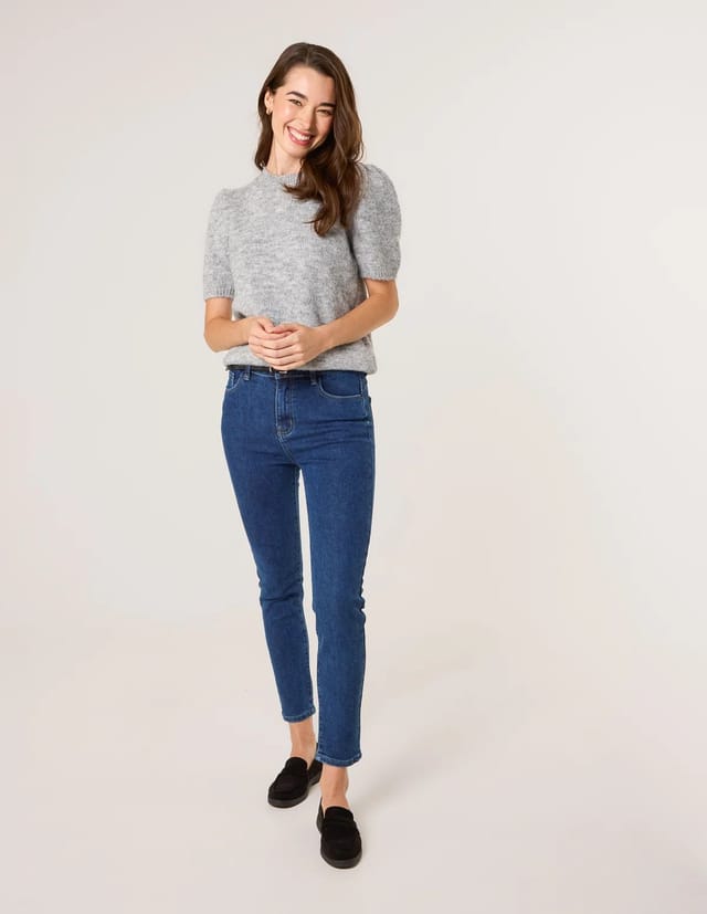 Blue Vanilla Round Neck Knit Jumper - 2