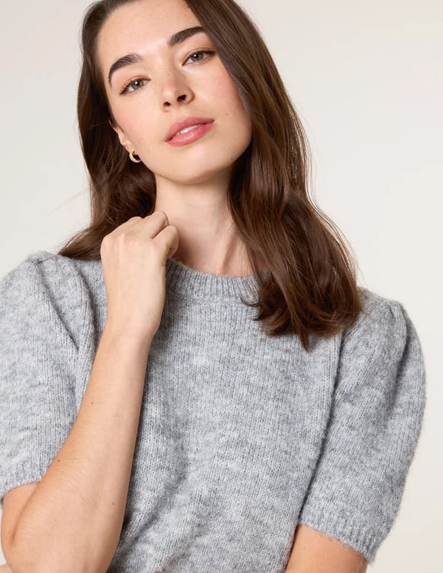 Blue Vanilla Round Neck Knit Jumper - 3
