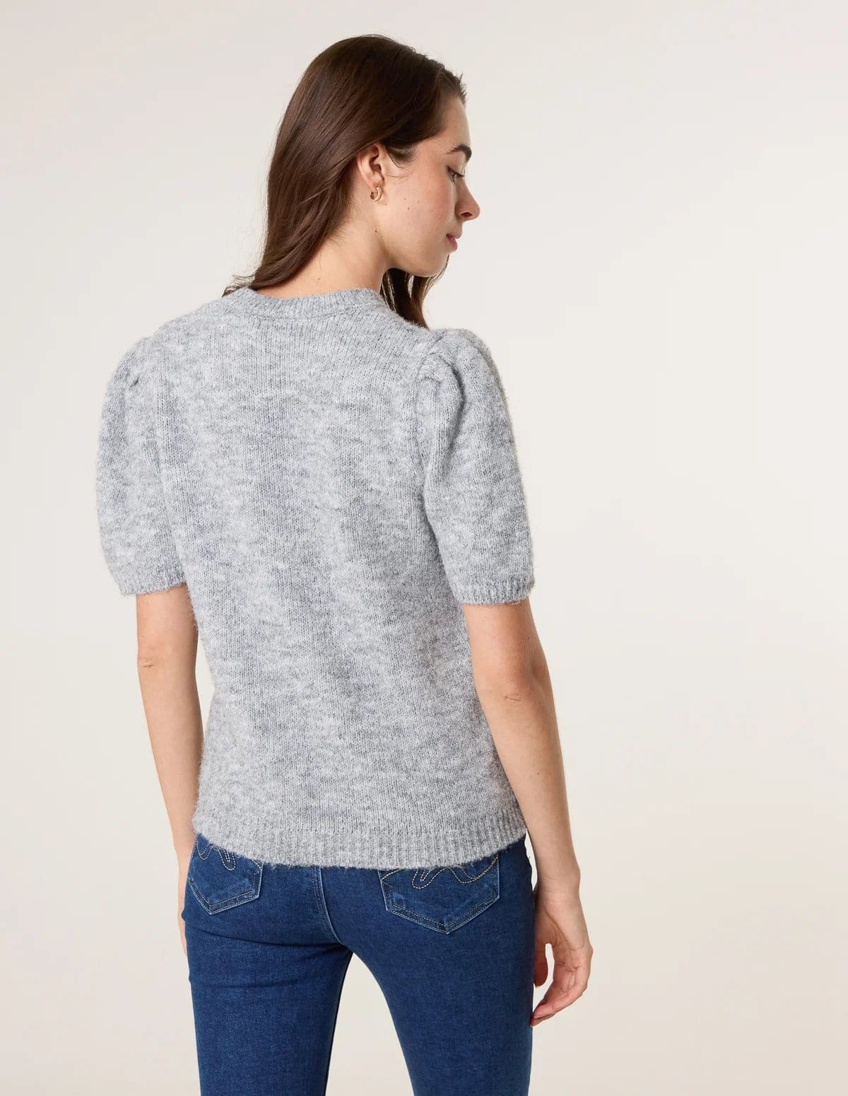 Blue Vanilla Round Neck Knit Jumper - 4