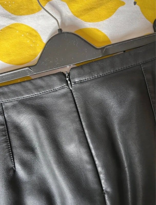 New Look Black Faux Leather Mini Skirt