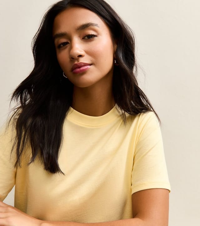 New Look Women's Petite Light Yellow Relaxed Crew Neck T-Shirt New Look - 3
