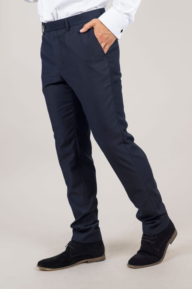 Paul Andrew Paul Andrew Men's Parker Blue Trousers in Navy - 2