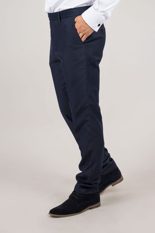 Paul Andrew Paul Andrew Men's Parker Blue Trousers in Navy - 3