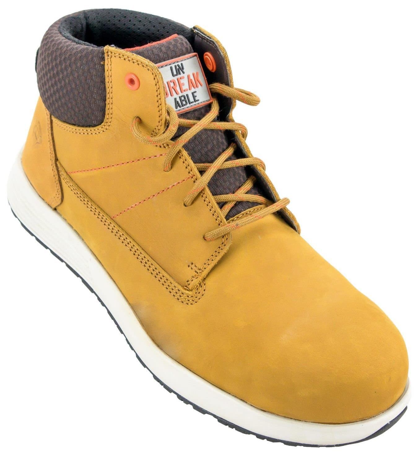 Unbreakable Unbreakable Men's Vulcan Nubuck Leather Composite Toe Cap Slip Resistant Safety Boots in Yellow