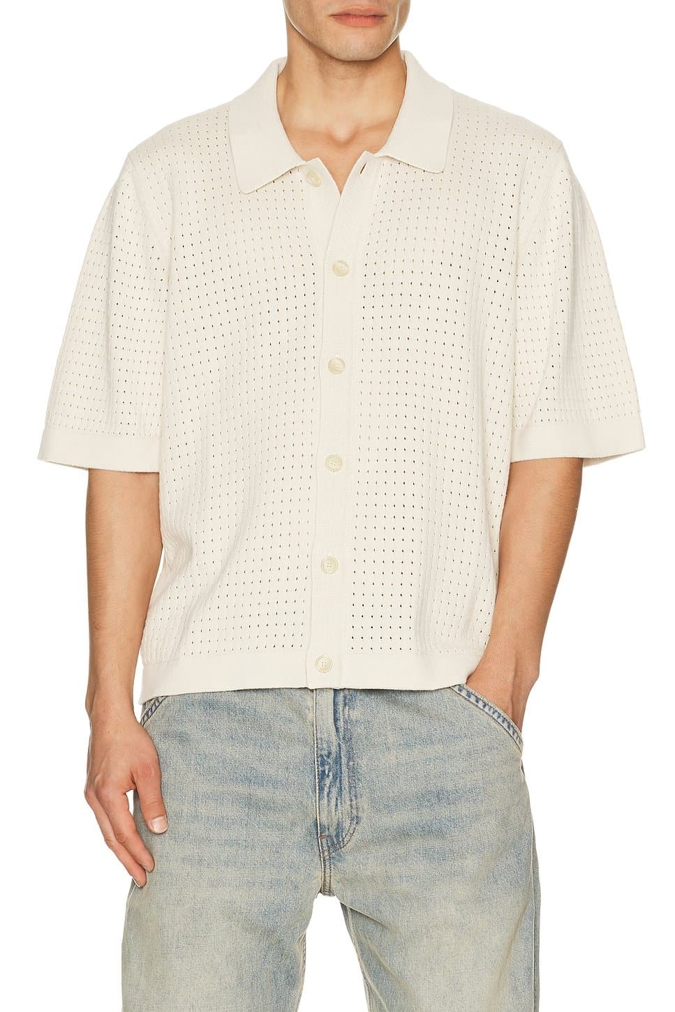 revolve Pointelle Knit Shirt