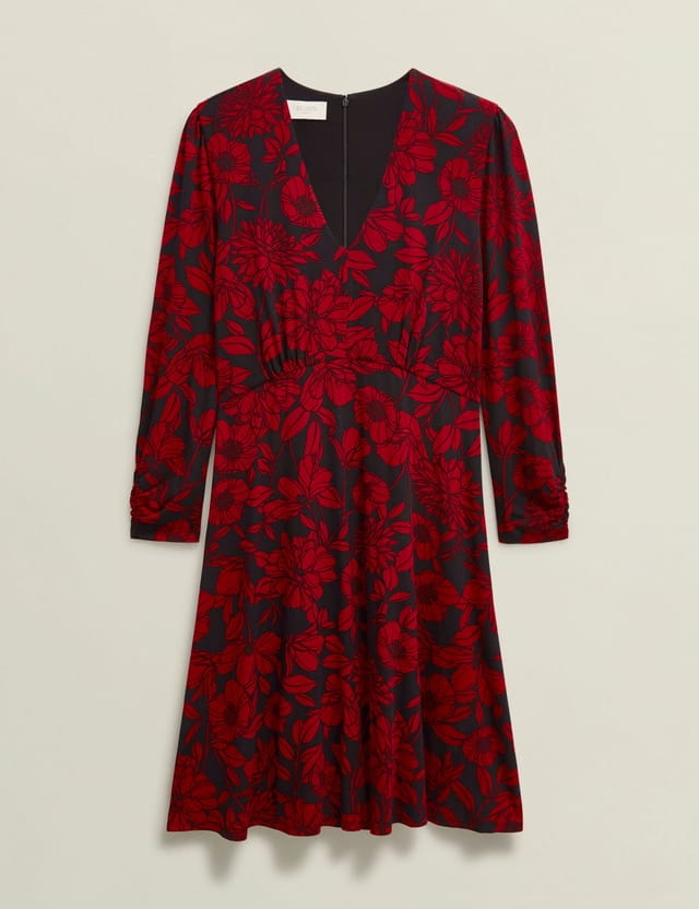 Hobbs London Hobbs London Women's Julietta Printed Jersey Dress in Black - 2