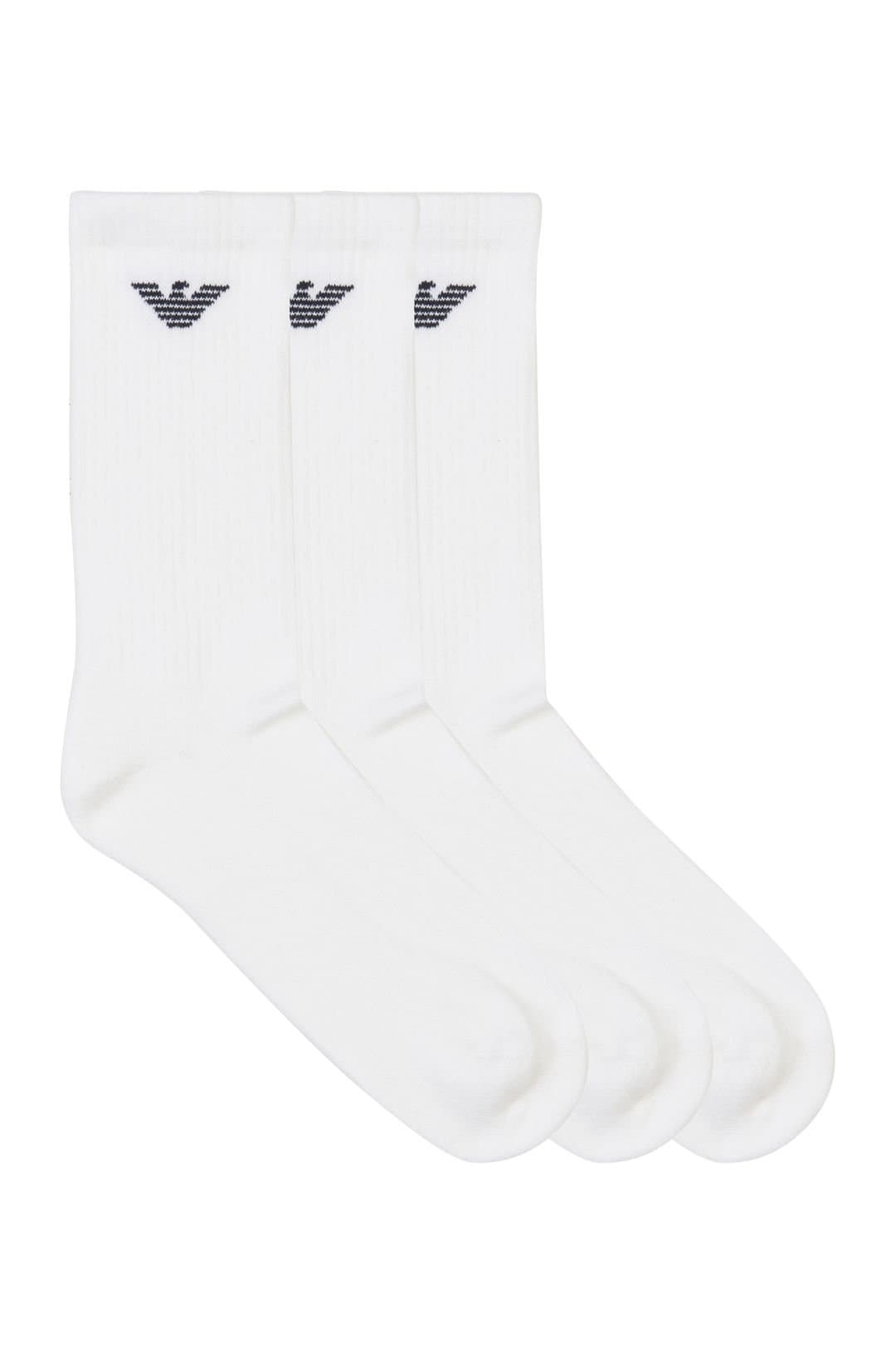 Emporio Armani Emporio Armani Men's 3 Pack Ankle Socks White