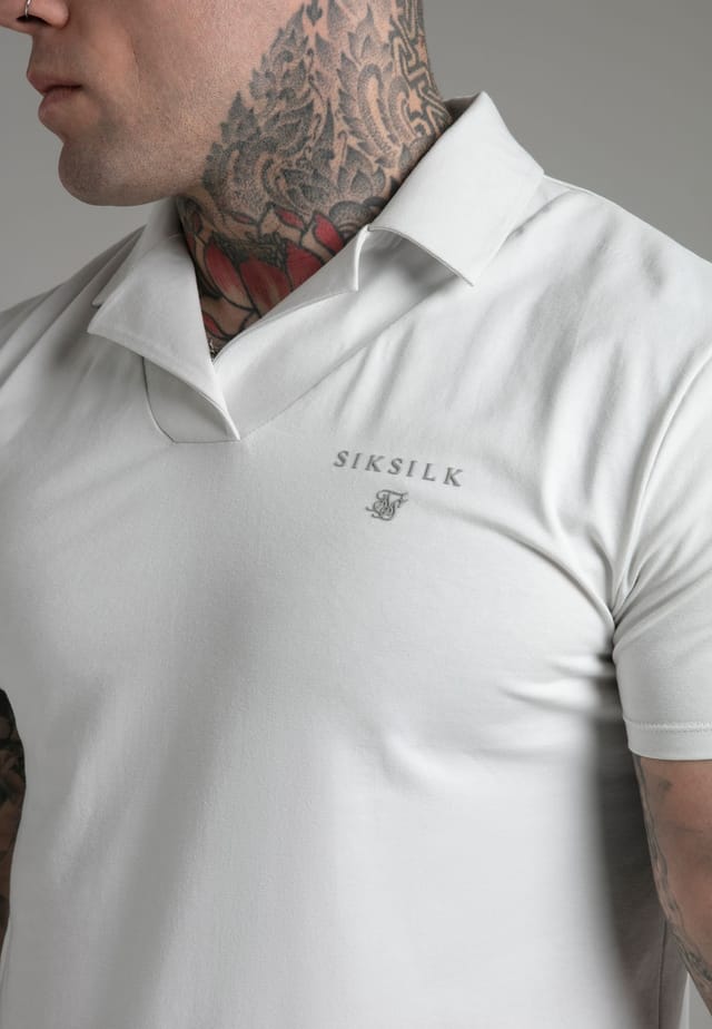 SikSilk SikSilk Men's Smart Revere Polo in Grey - 2