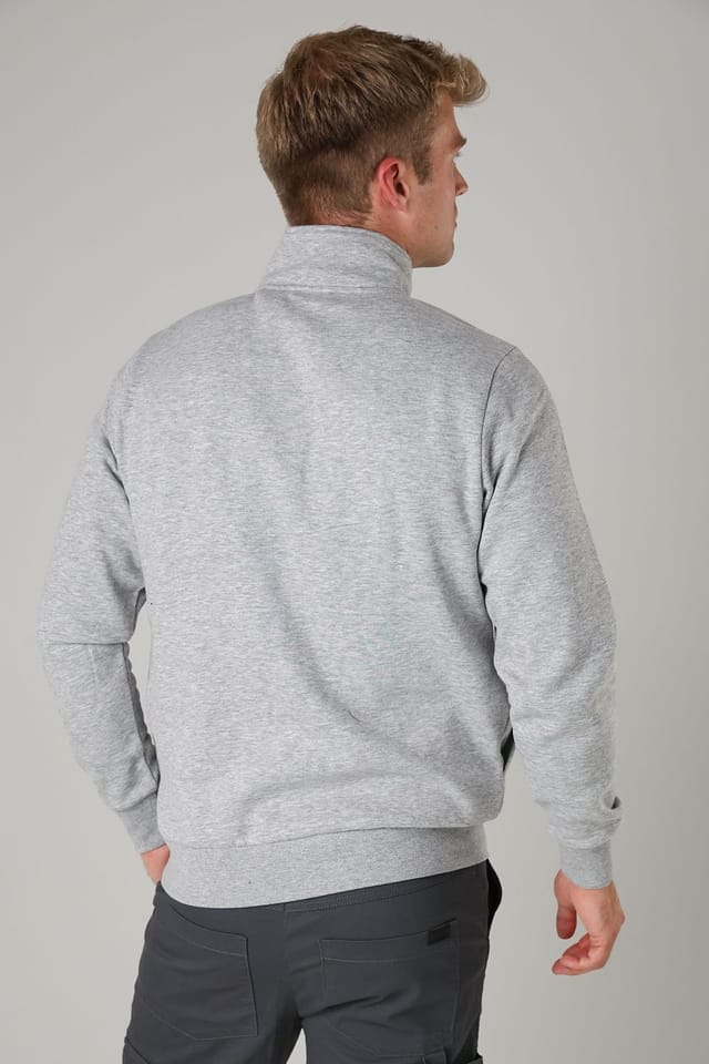Tokyo Laundry Tokyo Laundry Men's Cotton Blend Quarter Zip Sweatshirt in Light Grey - 2