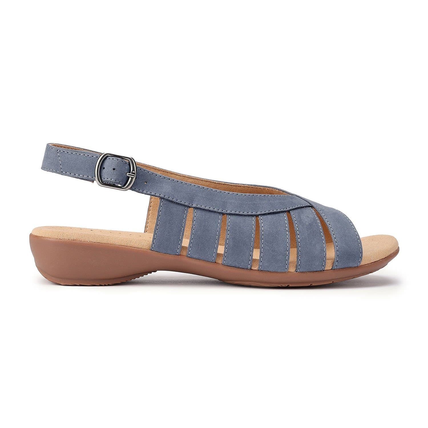 Hotter Hotter Women's Wide Fit 'Sundown' Slingback Sandals in Mid Blue