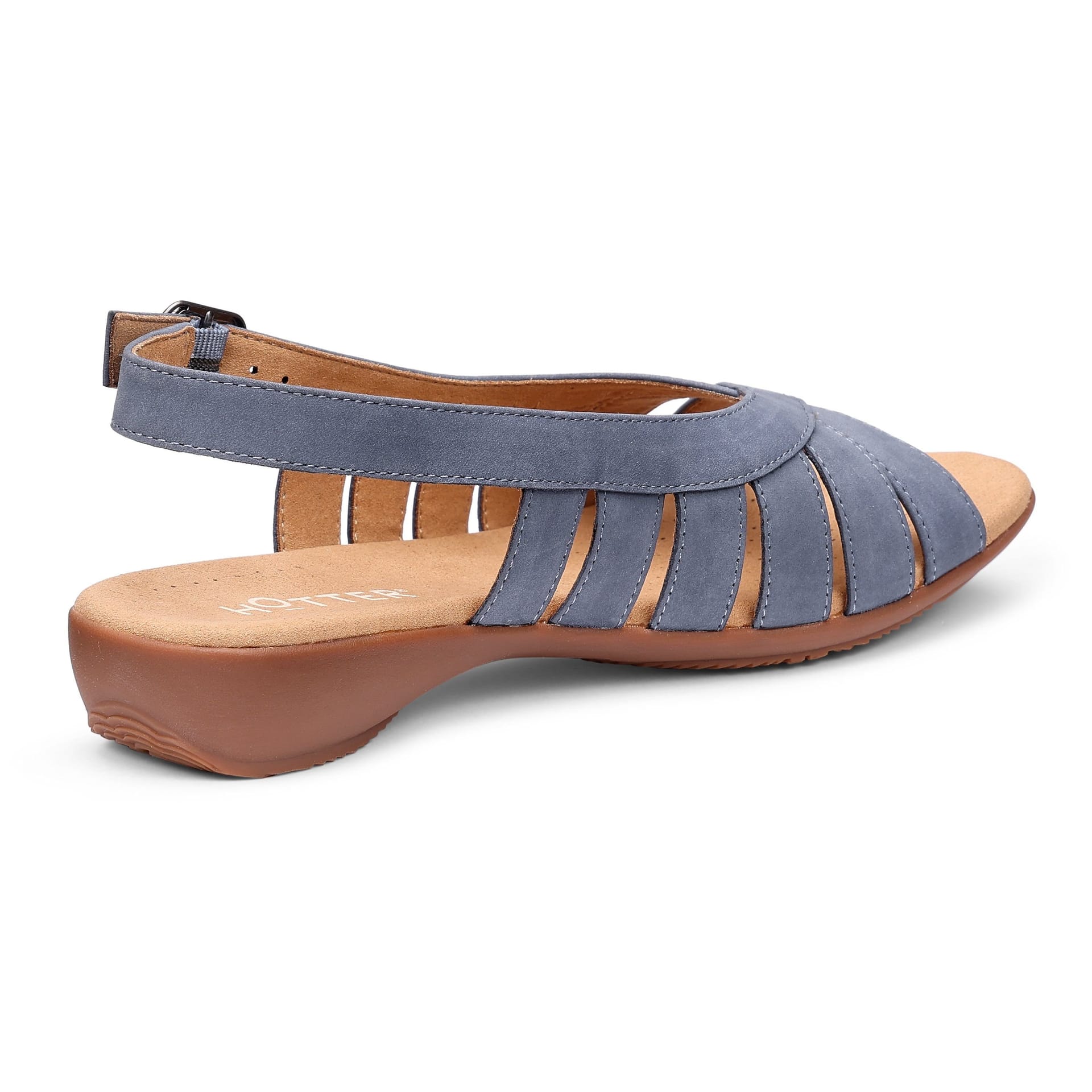 Hotter Hotter Women's Wide Fit 'Sundown' Slingback Sandals in Mid Blue - 4