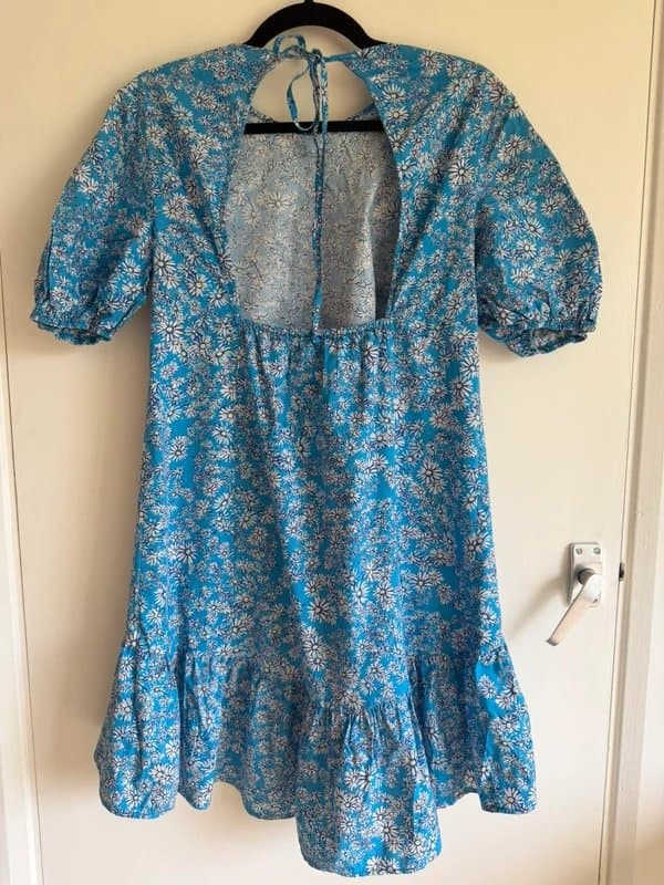 Topshop Topshop Blue Floral Smock Mini Dress – UK 10