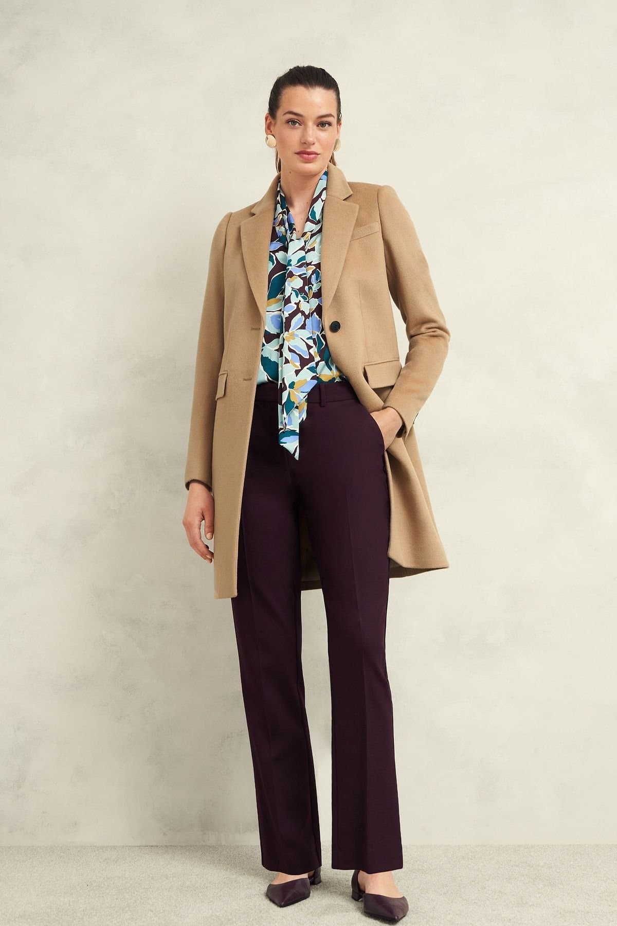 Hobbs London Hobbs London Camel Wool Overcoat in Camel