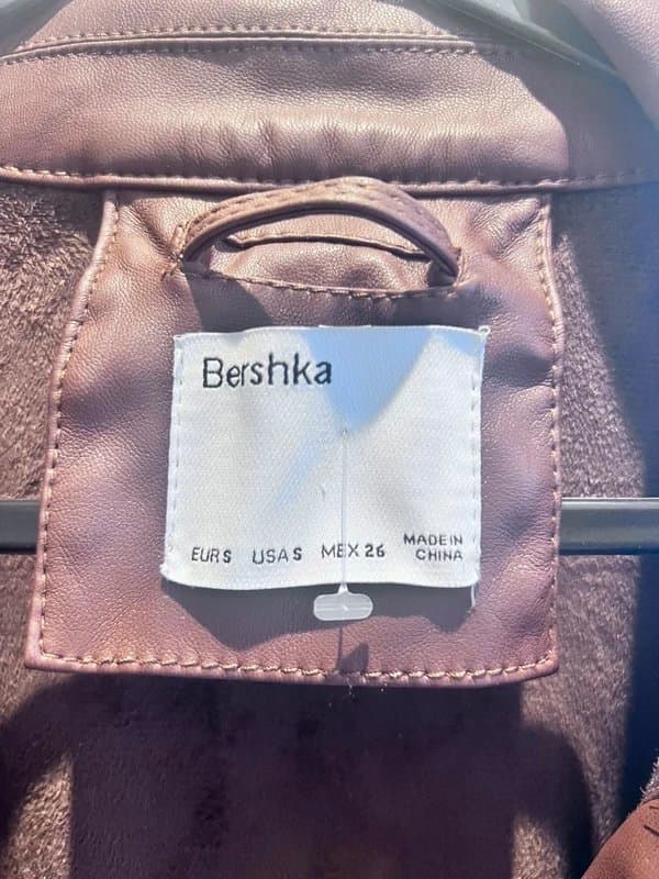 Bershka Bershka brown oversized leather jacket