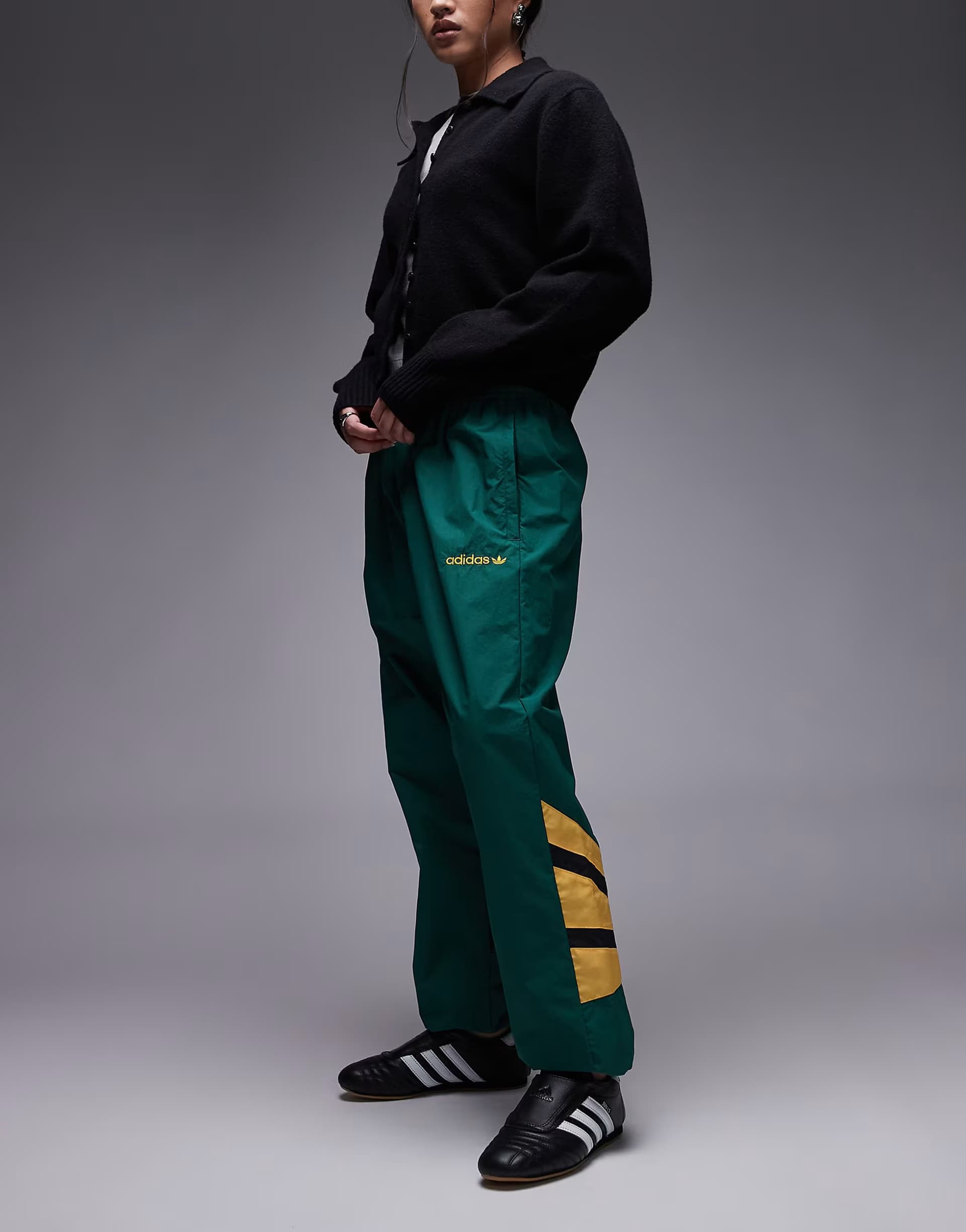 ASOS adidas Originals Santiago track pants in green