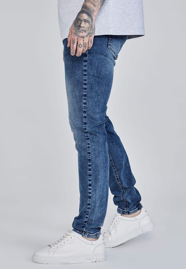 SikSilk SikSilk Men's Slim Fit Jeans in Blue - 2
