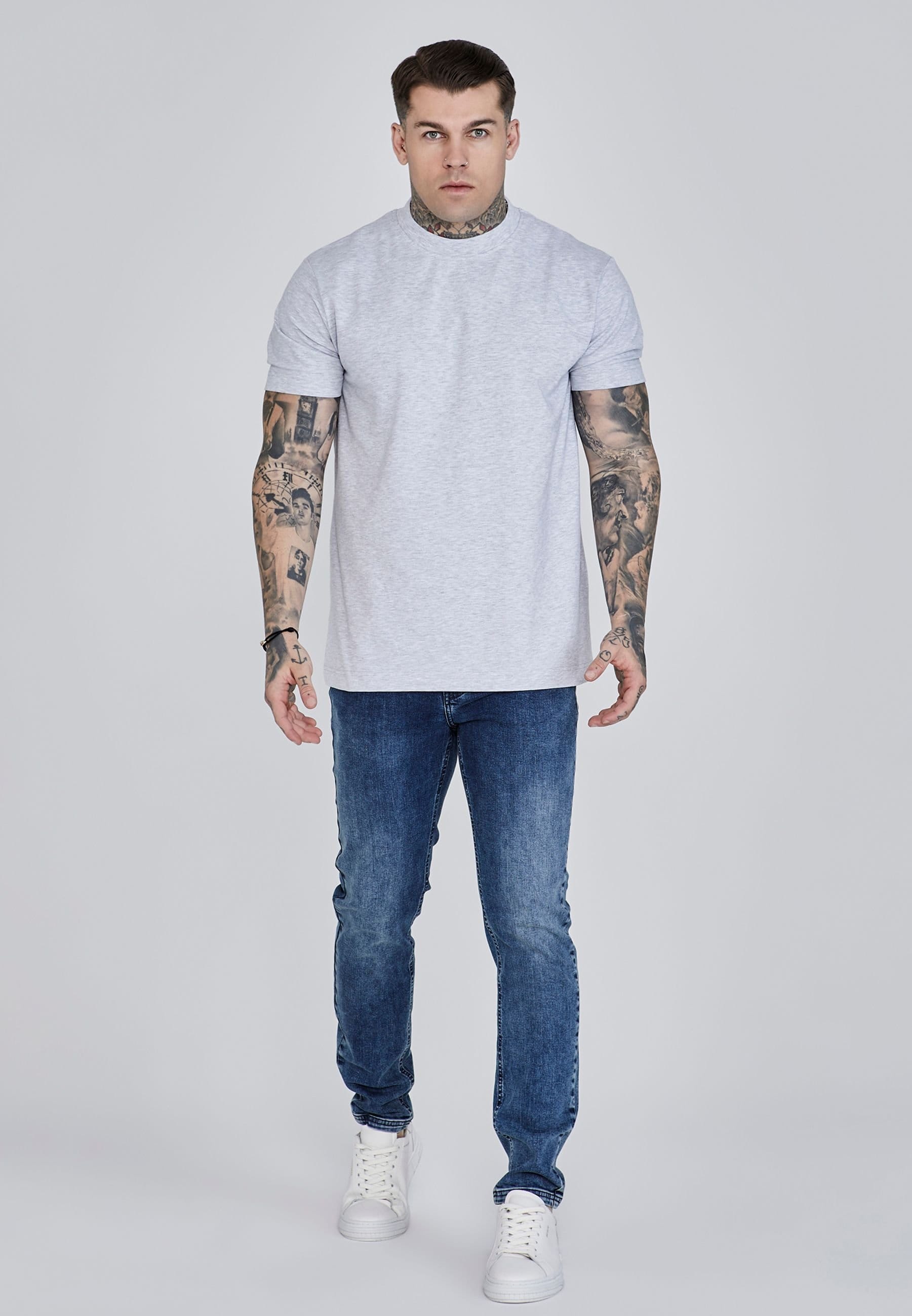SikSilk SikSilk Men's Slim Fit Jeans in Blue - 4