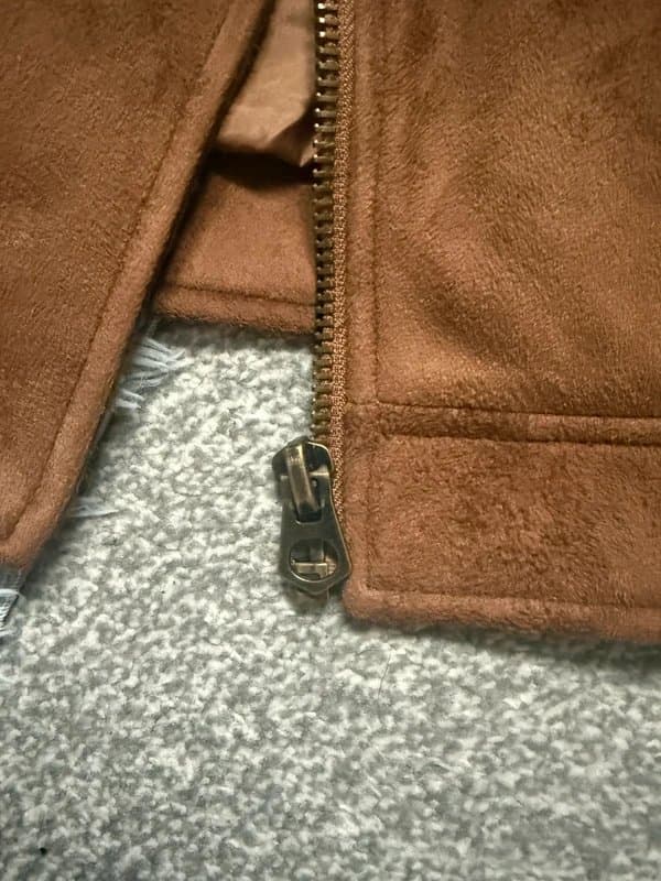 ASOS Men’s ASOS Size Small Camel Brown Faux Suede Biker Jacket