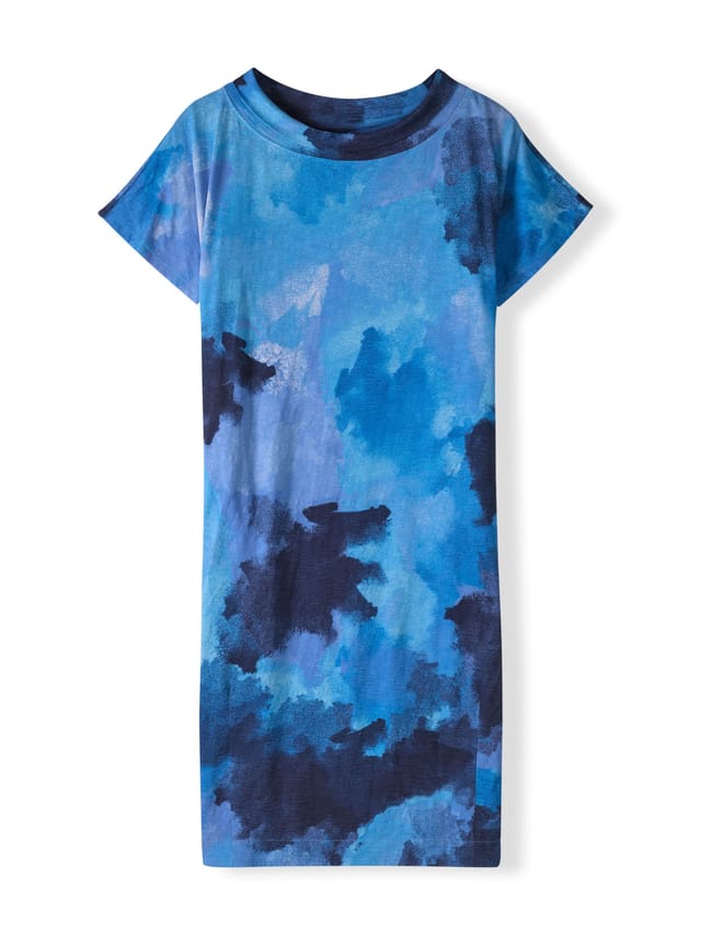 Celtic & Co Celtic & Co Women's Boat Neck Knee Length Jersey Dress in Bright Blue - 2