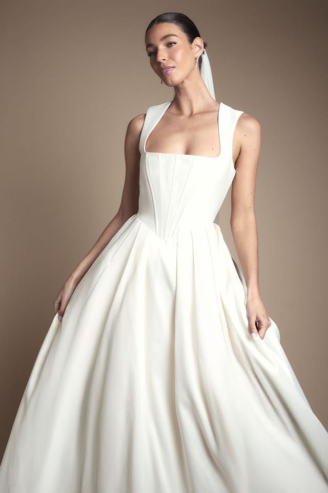 Coast Coast Women's Bodice Full Skirt Wedding Dress in Ecru - 2