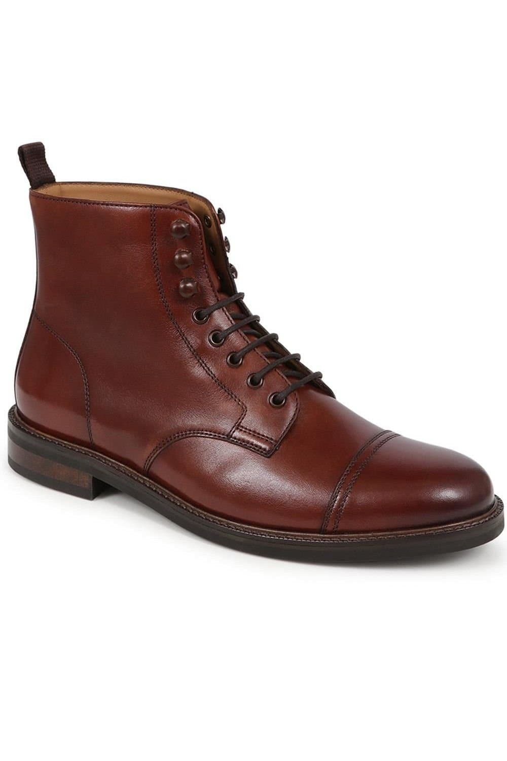 Jones Bootmaker Jones Bootmaker Men's Finch Leather Lace-Up Boots in Light Brown