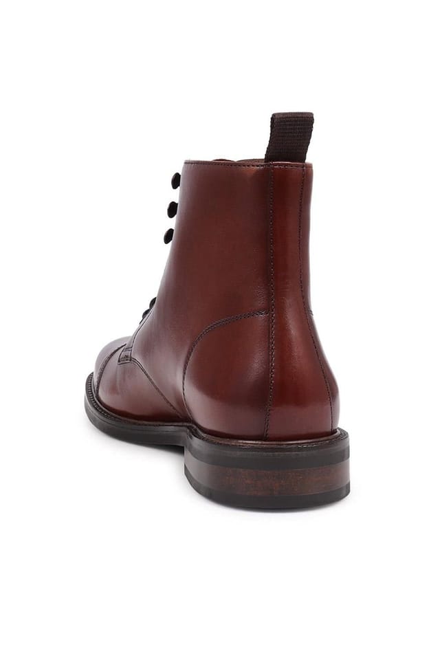 Jones Bootmaker Jones Bootmaker Men's Finch Leather Lace-Up Boots in Light Brown - 3